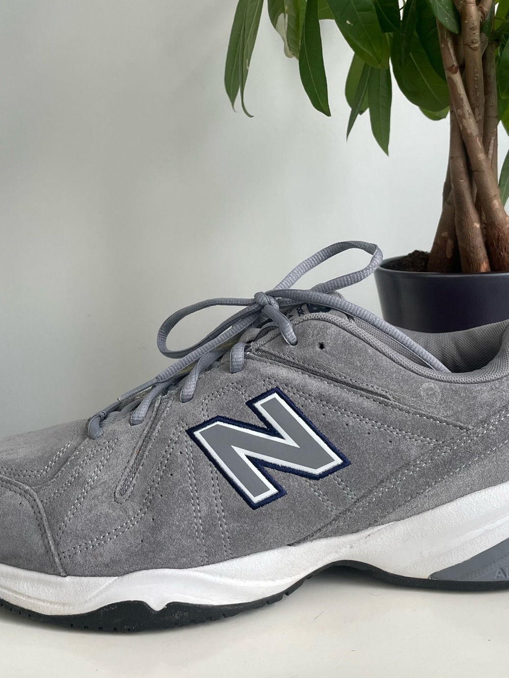 Men Size 11.5 New Balance 619 Gray Suede Shoes
